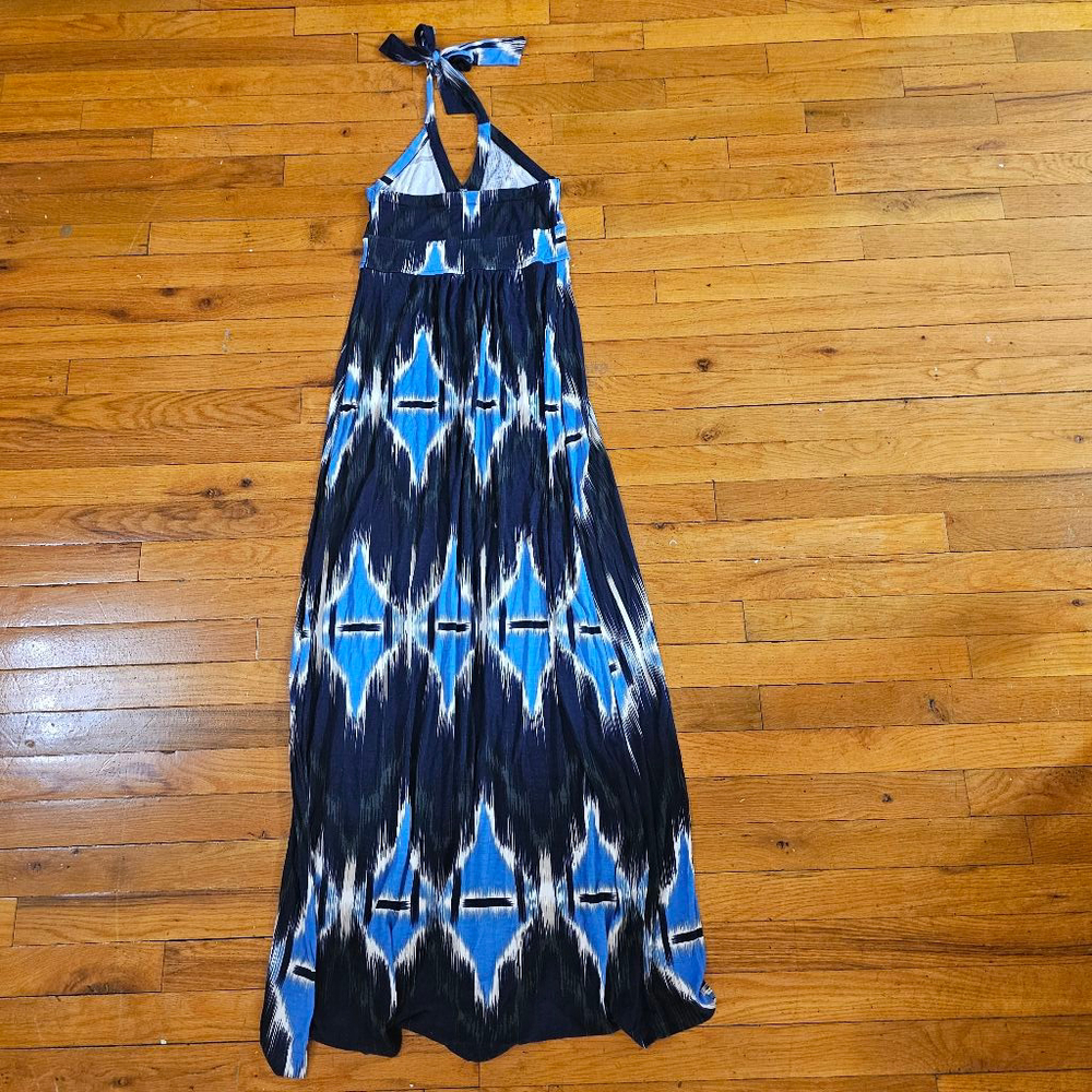 Banana Republic Halter Maxi Dress Blue Small - Picture 6 of 8